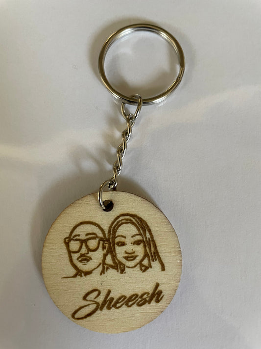 JULIE & MANNY SCF KEYCHAINS