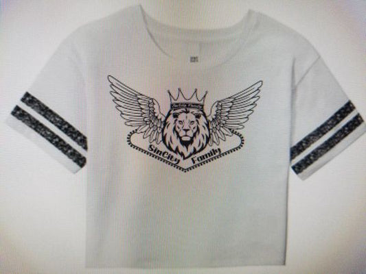 White Lion Crop Tee